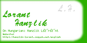 lorant hanzlik business card